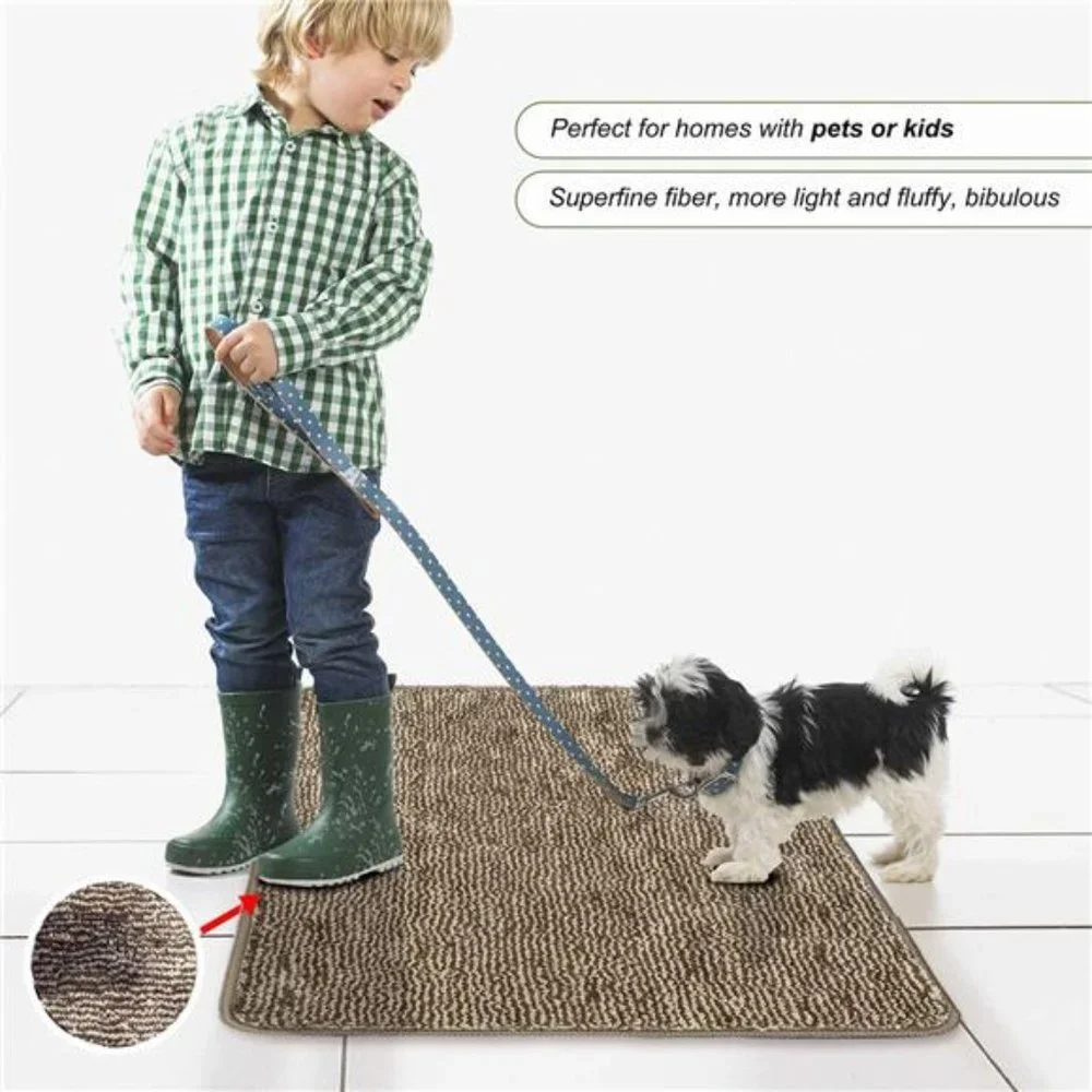 24x36, Non-Slip Absorbent Resist Dirt Door Mats, Machine Washable Low-Profile